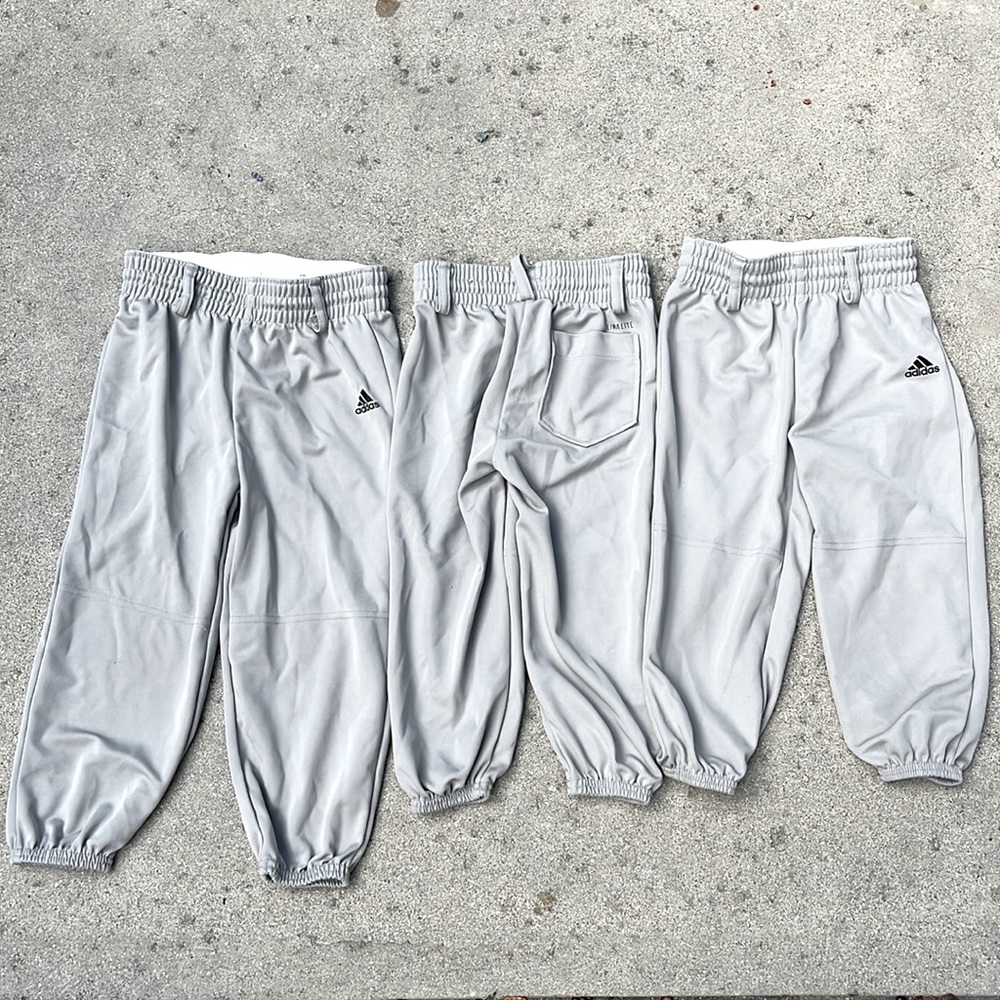 Adidas grey baseball (t-ball) pants.  Size XXS and XS